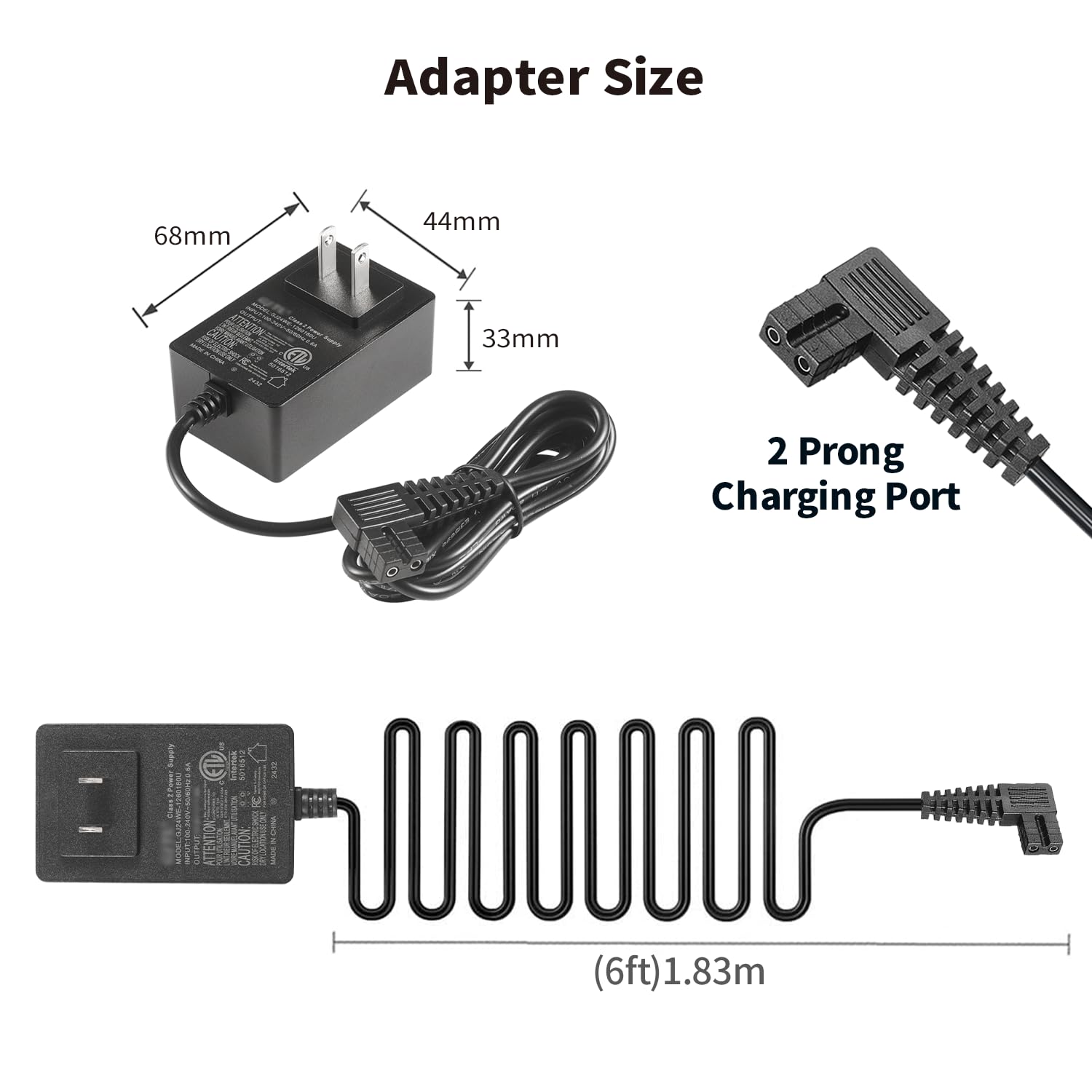 12.6V Charger for Aiper Seagull 600 800 800B SE 1000 1500 P1111 HJ1103J HJ1102 AC Adapter Replacement for AIPURY 1000 Cordless Automatic Robotic Pool Vacuum Cleaner Power Supply 6FT Cord UL Listed - Image 3