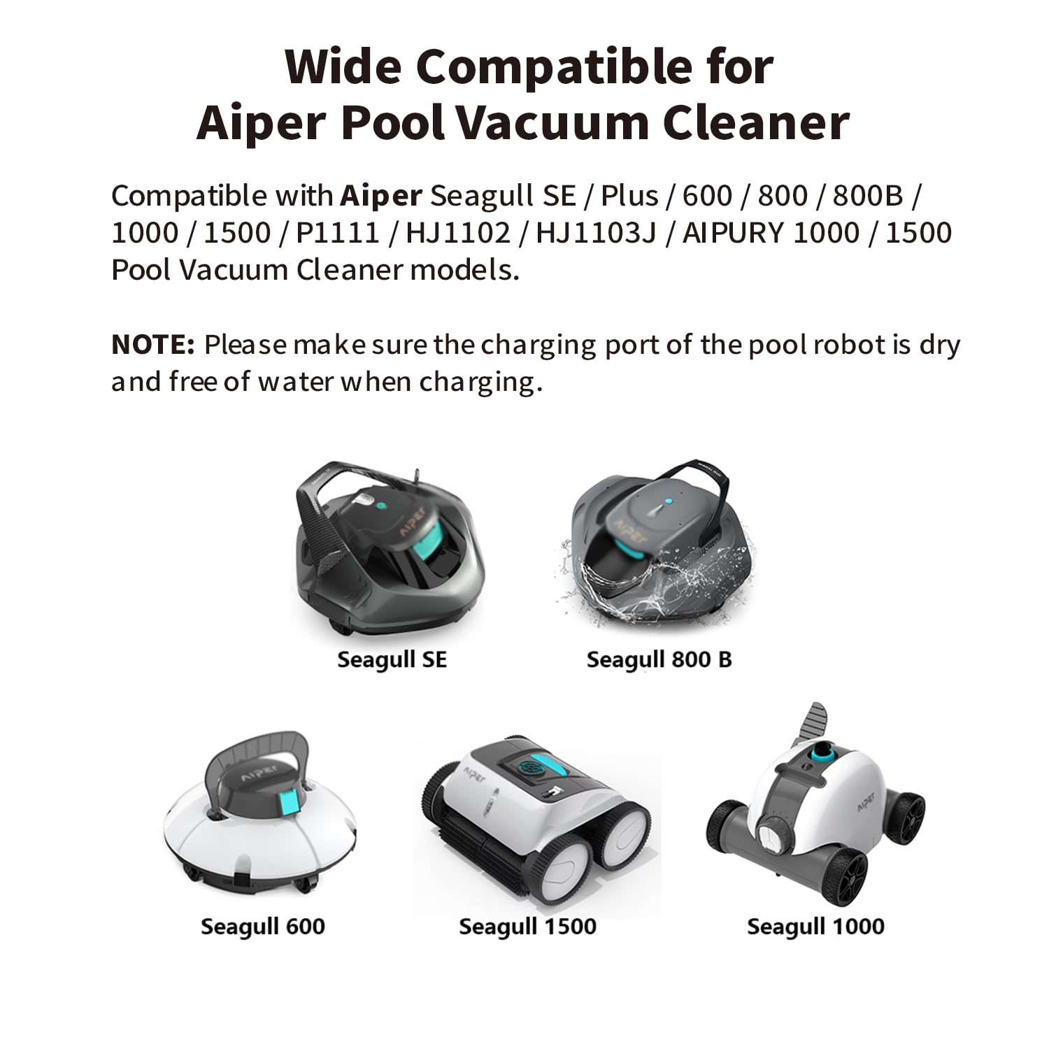 12.6V Charger for Aiper Seagull 600 800 800B SE 1000 1500 P1111 HJ1103J HJ1102 AC Adapter Replacement for AIPURY 1000 Cordless Automatic Robotic Pool Vacuum Cleaner Power Supply 6FT Cord UL Listed - Image 5