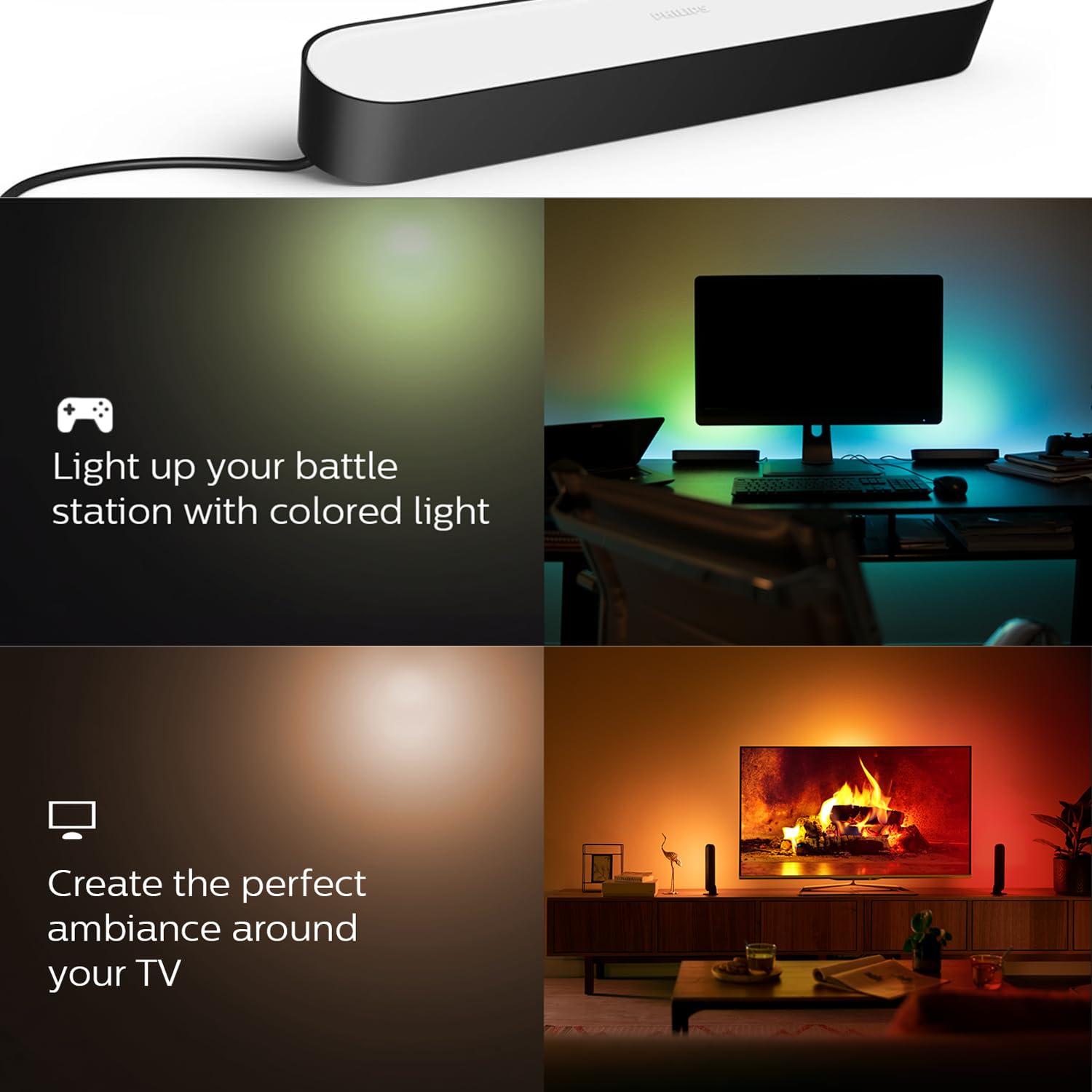 3.5M 11.6FT Extension Cable Cord Compatible with Philips Hue Play Light Bar and Smart Light Bulb Accessories 7820430U7 440400980001 S020XM2400083 Hue Light Strip Power Supply Black - 1 Pack - Image 4