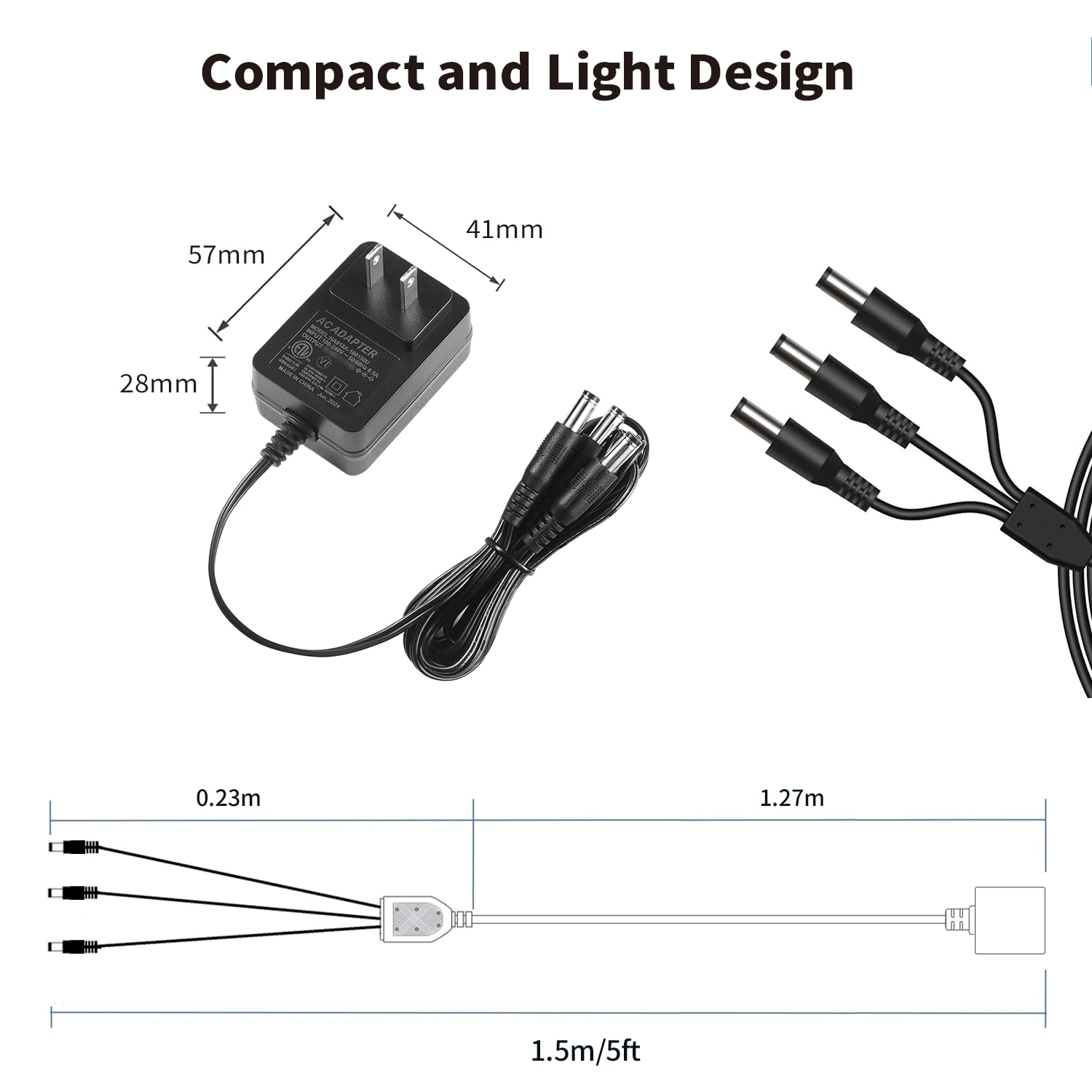 3-in-1 10V Charger for Dogtra Dogs Trainer Collar ARC 1900S 1902S 2300NCP 2500B 3500NCP 3502NCP, Dogtra Super-X Remote E Collar Power Adapter with 3 DC Cable, HK-AJ-100A150-US Replacement Power Supply - Image 4