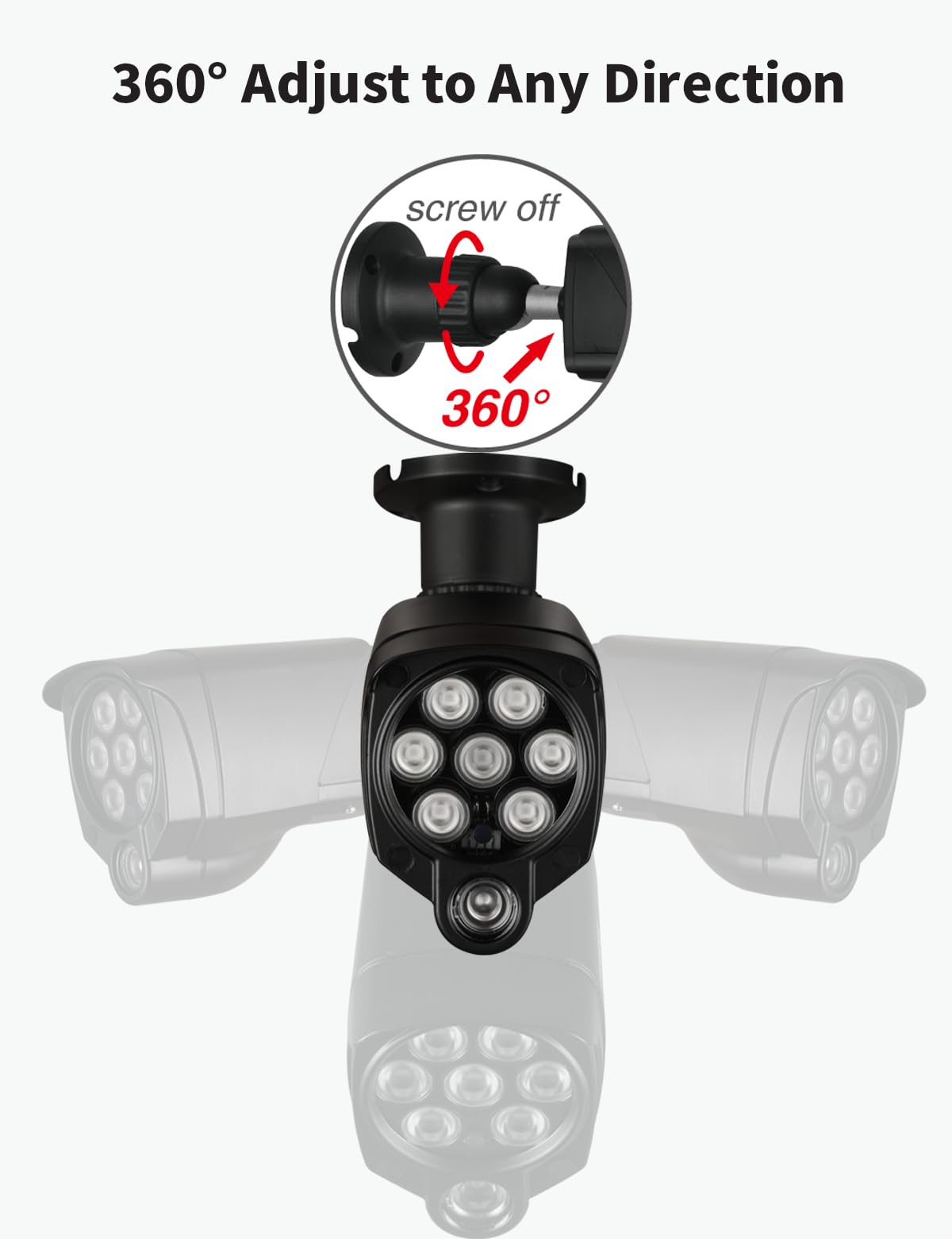 LONNKY LED IR Illuminator Wide Angle 8-LEDs 90 Degree 100Ft IR Infrared Flood Light for CCTV Security Cameras, IP Camera, Bullet Camera, Dome Camera, Suitable for Outdoor and Indoor Use - Image 4