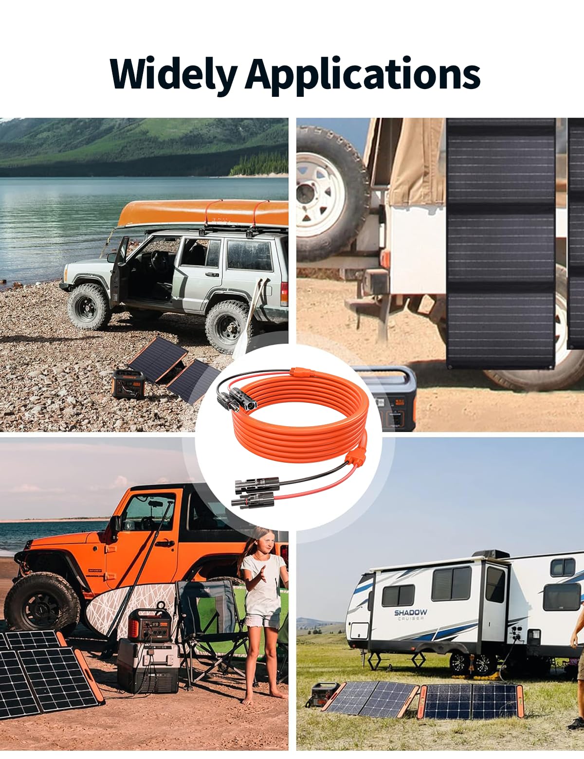 Tonton 10Ft 10AWG Solar Panel Extension Cable 6mm² One-Piece Solar Cable with Male and Female Connectors, Waterproof PV Wire for RV, Photovoltaic Systems, Home, Boat, Solar Panels, Car(10AWG 10FT 3M) - Image 9