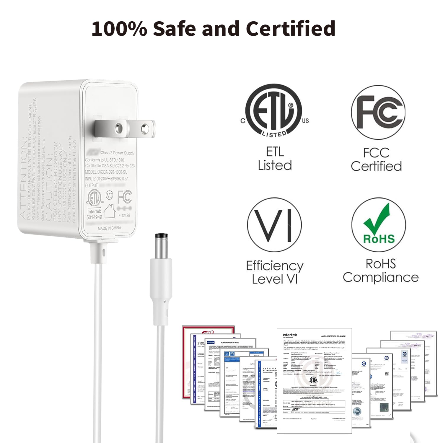 Tonton 10FT/3M Replacement 9V Power Supply Compatible with TP Link Tapo Camera C100 C200 C210 C310 C320WS C100/A TC70 CCTV Smart Security Camera AC/DC Adapter Cord T090060-2B1 Replacement Charger - Image 3