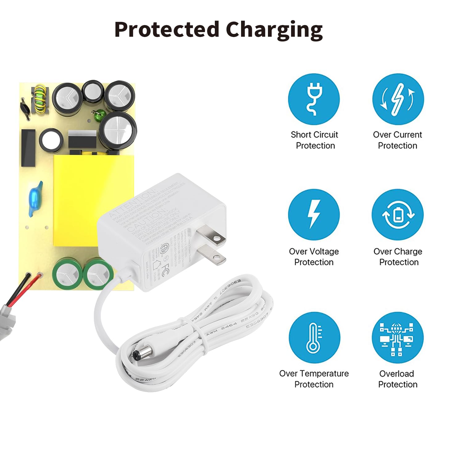 Tonton 10FT/3M Replacement 9V Power Supply Compatible with TP Link Tapo Camera C100 C200 C210 C310 C320WS C100/A TC70 CCTV Smart Security Camera AC/DC Adapter Cord T090060-2B1 Replacement Charger - Image 4