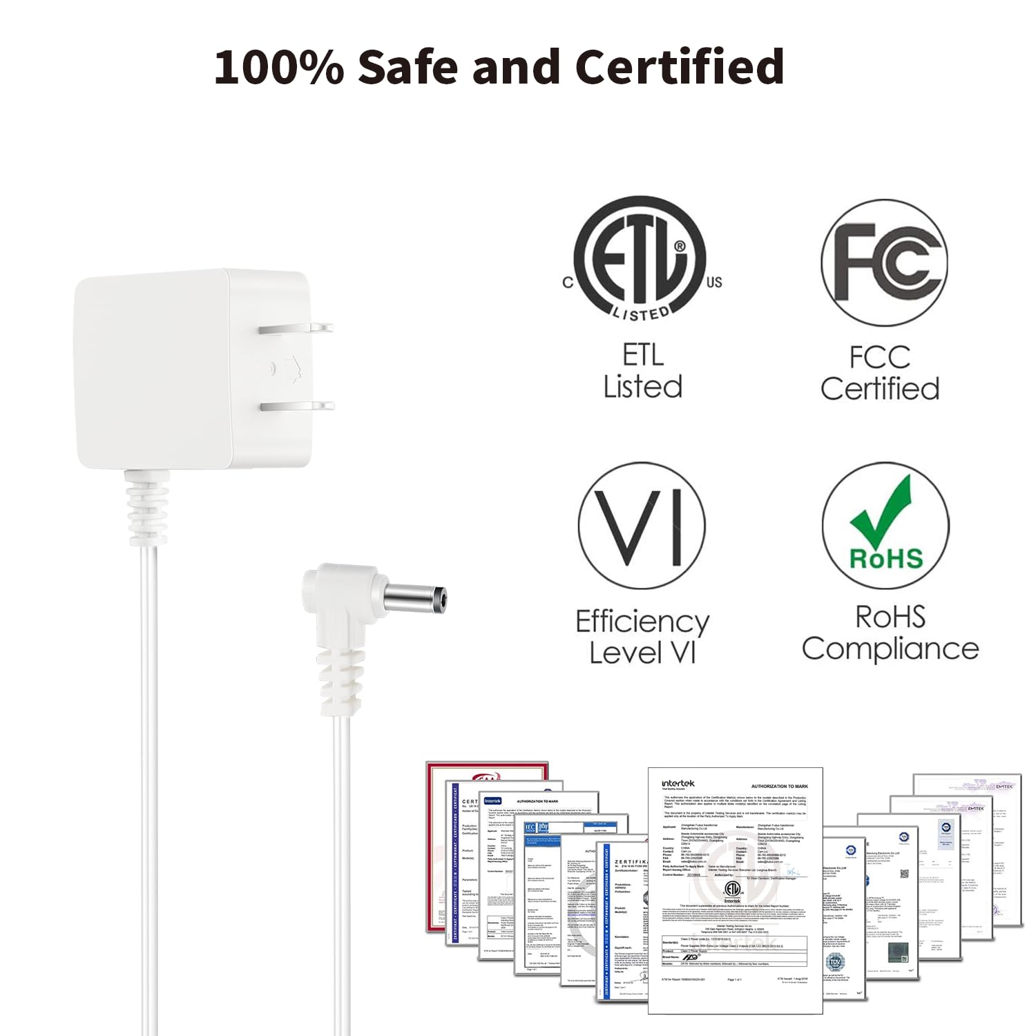 Tonton 5V 6.6FT Charger for HelloBaby Camera Monitor HB6550, HB65, HB50, HB40, HB6250, Baby Monitor Power Cord Adapter, Replacement Charging Cabel Cord K05S050100U for HelloBaby 2022 Version or Later - Image 7