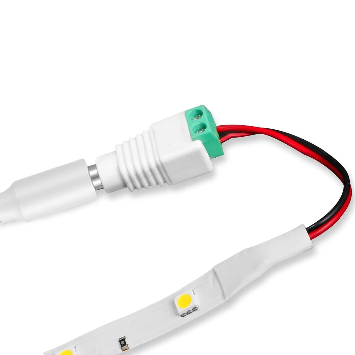 Tonton 12V 1A Power Supply Adapter 10ft Cord 12W DC Power Cable to 110-240V AC Adapter UL/CE/FCC Certified 5.5mmx2.1mm DC Plug with LED Terminal Connector for LED Strip Light,CCTV Camera (White) - Image 5