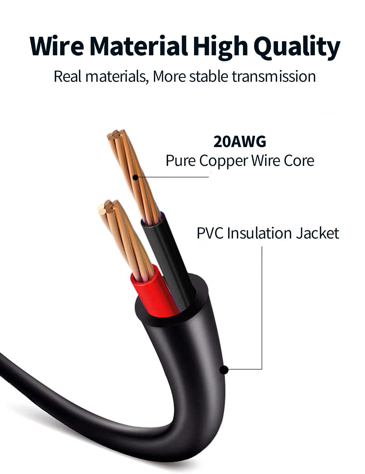 Tonton 16.5FT 30W 18AWG Echo Show Replacement Extension Cord 18V Compatible with Show 15, Show 10 (3rd Gen), Show 8 (1st 2nd Gen), Show 2nd Gen, Plus 2nd Gen, Echo 3rd 4th Gen, Philips Hue Play, Black - Image 7
