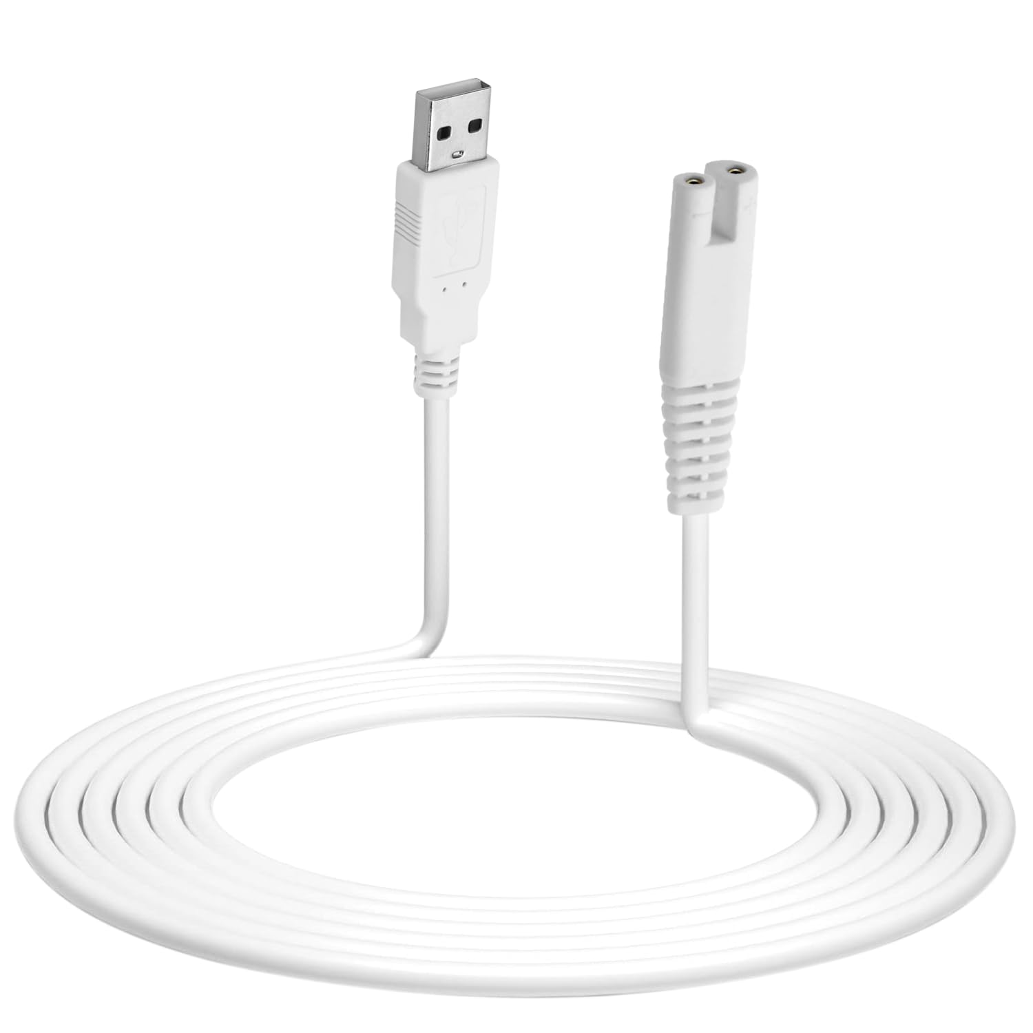 Tonton 3V USB Charger Cord Replacement for Waterpik Water Flosser WP360, WP360W WP360C WP400 WP440 WP440C WP462, WP462W WP450 WP468 WF13 WP100 Series, 5FT Portable Charging Cable (White) - Image 9