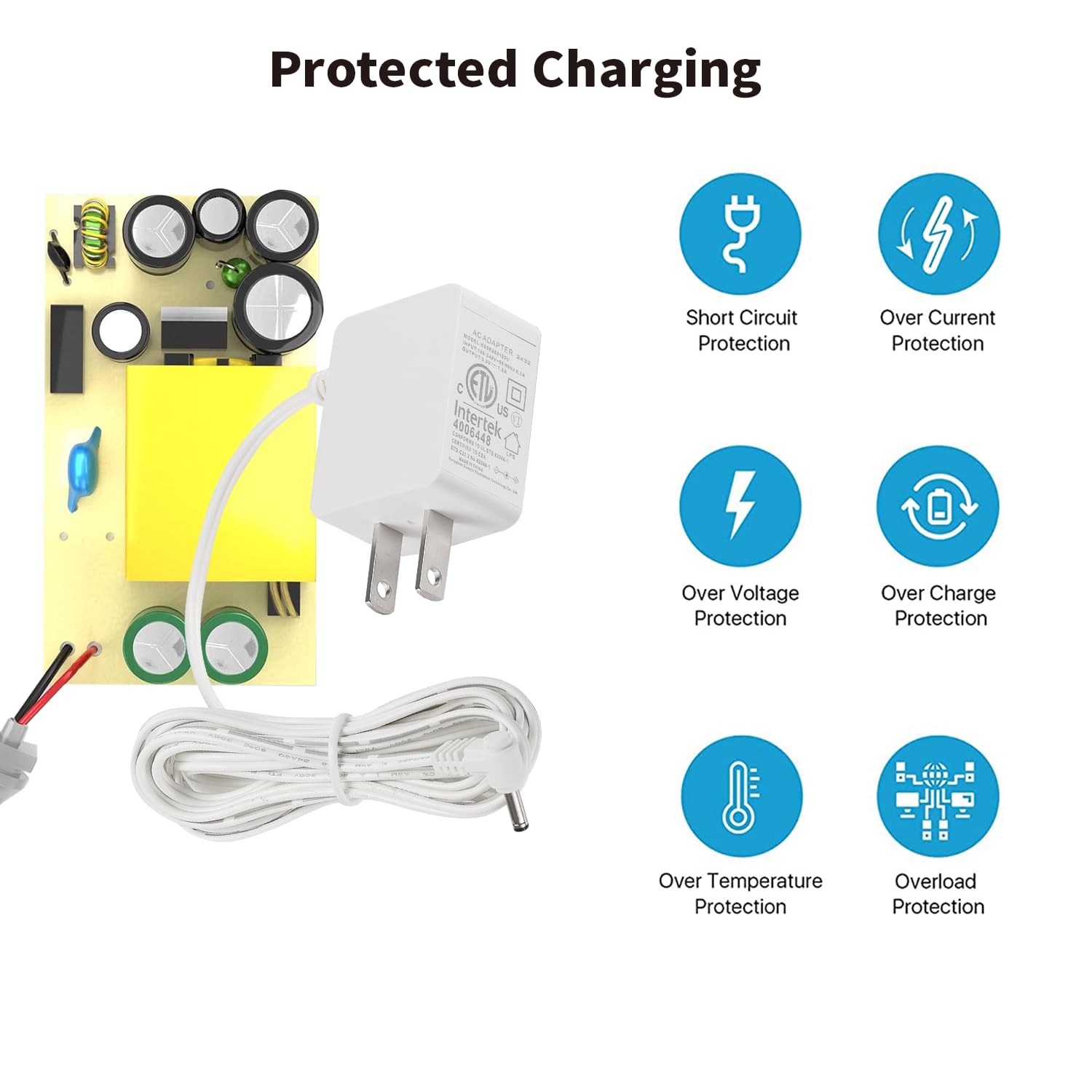 Tonton 5V 6.6FT Charger for HelloBaby Camera Monitor HB6550, HB65, HB50, HB40, HB6250, Baby Monitor Power Cord Adapter, Replacement Charging Cabel Cord K05S050100U for HelloBaby 2022 Version or Later - Image 5