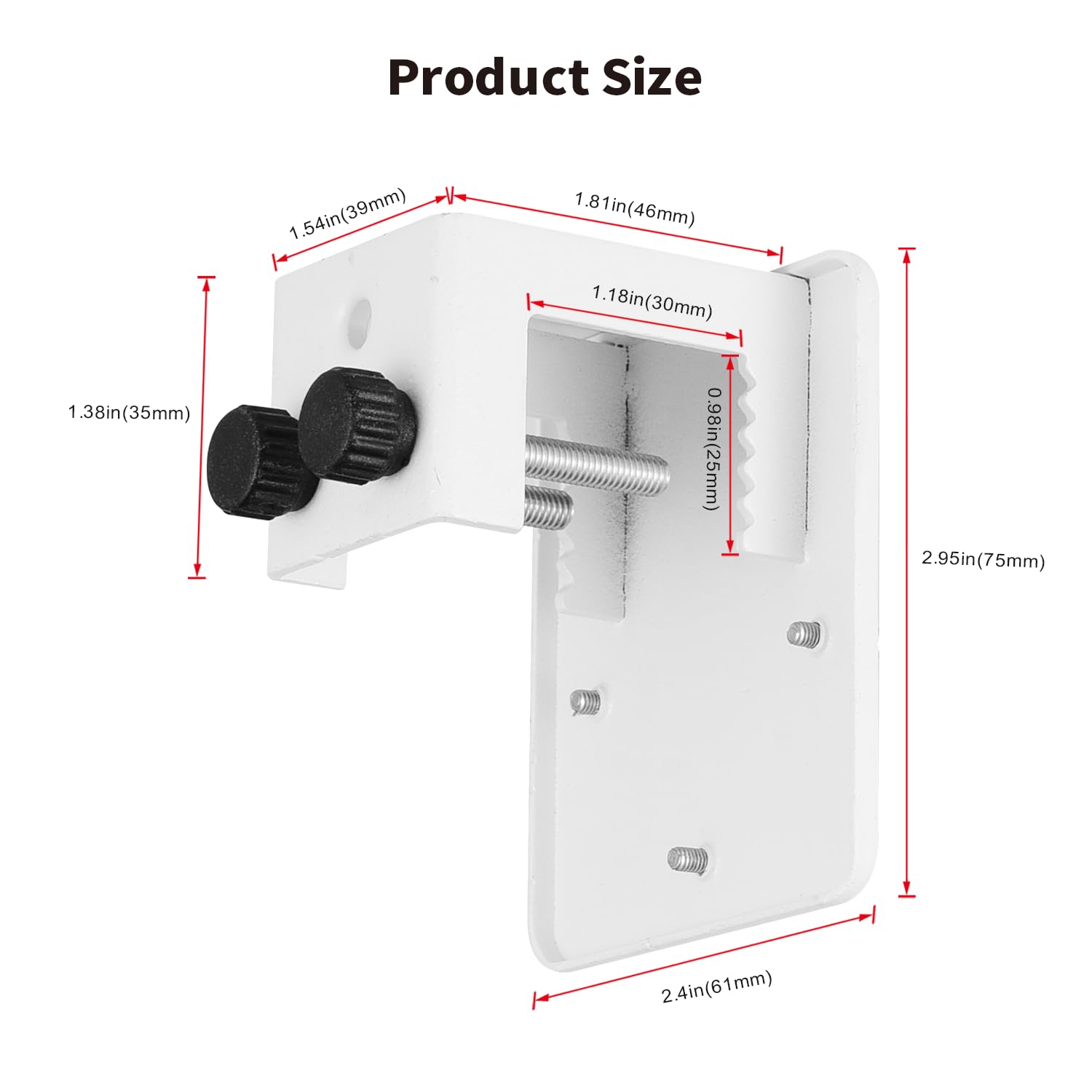 Tonton Gutter Mount Bracket Compatible with Eufy Security SoloCam S340, SoloCam E30, and Eufy 4G LTE Cam S330, Adjustable Weatherproof Camera Mount for Solar Security Camera (1-Pack, White) - Image 4