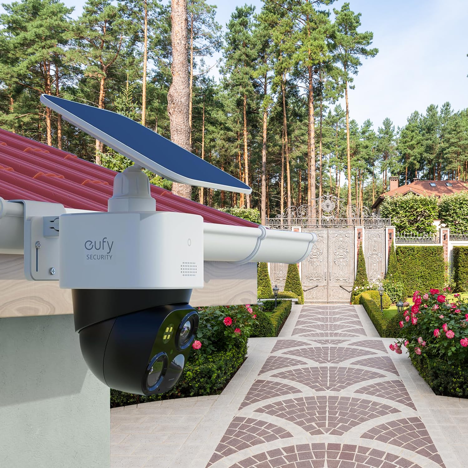 Tonton Gutter Mount Bracket Compatible with Eufy Security SoloCam S340, SoloCam E30, and Eufy 4G LTE Cam S330, Adjustable Weatherproof Camera Mount for Solar Security Camera (1-Pack, White) - Image 8