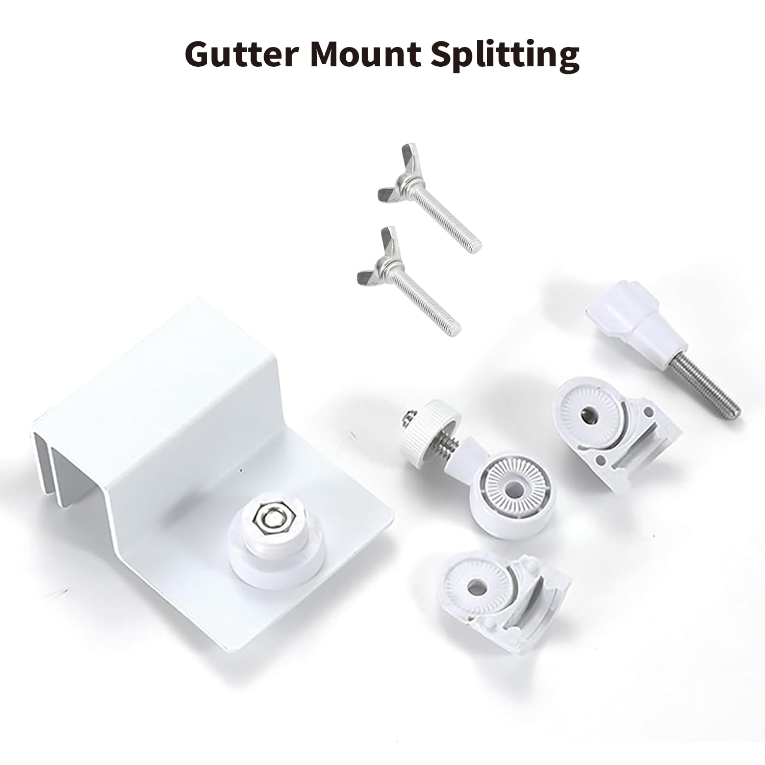 Tonton Gutter Mount for Solar Panel and Outdoor Security Camera Compatible with Ring, Arlo, Eufy, Wyze, Reolink, Google Nest, Blink, Standard 1/4"-20 Mount, Up & Down Version Universal Bracket (White) - Image 7