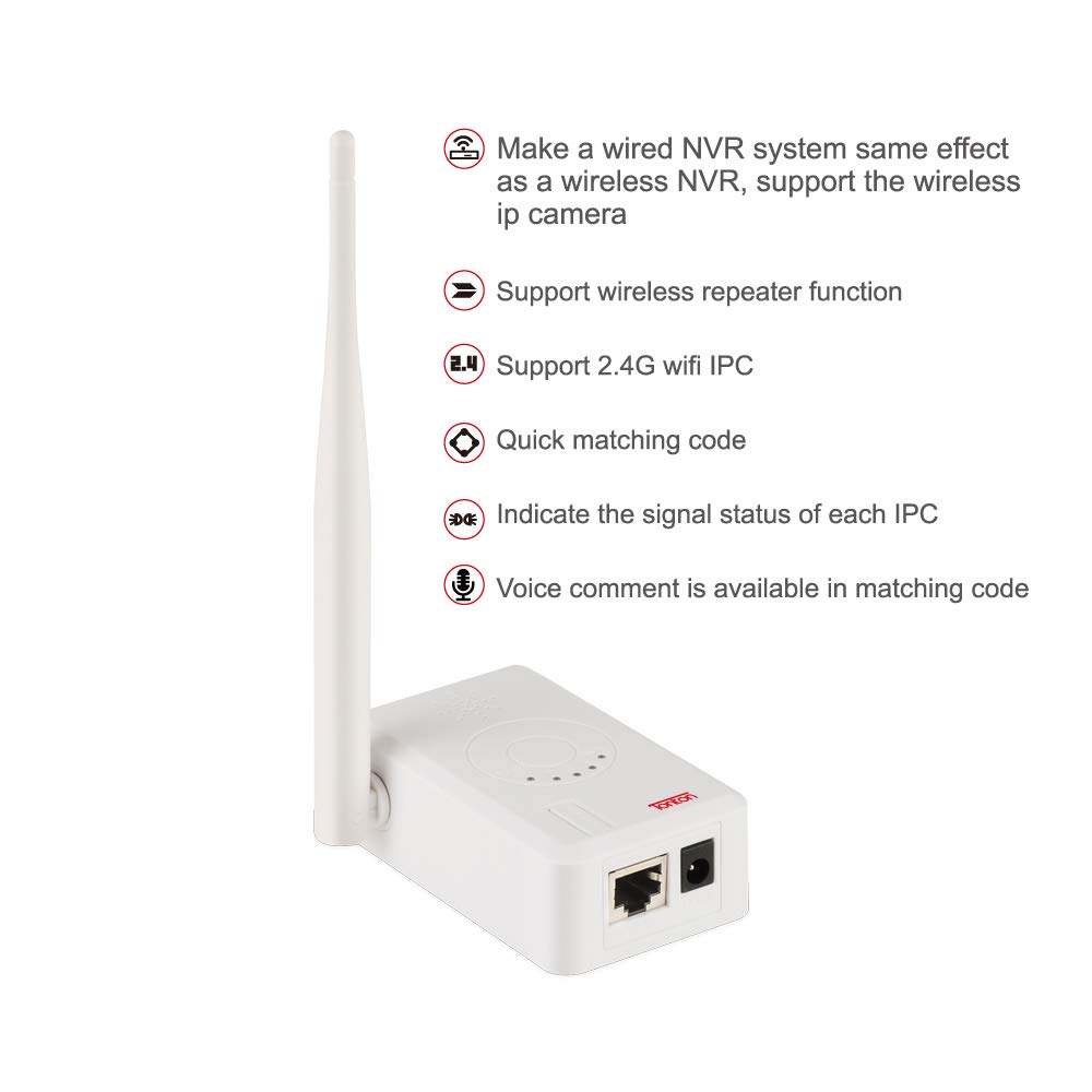 Tonton WiFi Range Extender for Wireless Security Camera System, NVR and IP Camera(Power Supply Included) - Image 2