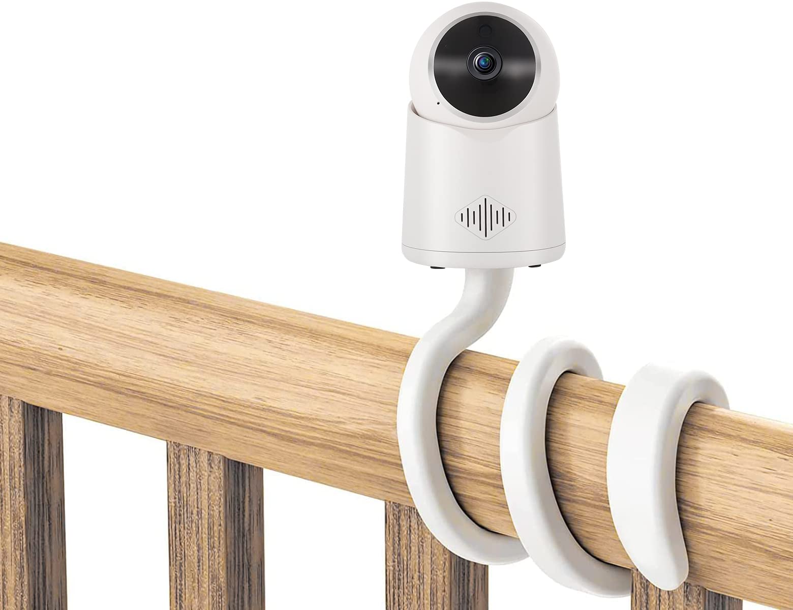 Universal Baby Monitor Camera Mount for Crib Compatible with Arlo, Owlet, Goodbaby, and More with 1/4 threaded hole, Adjustable Stand for HelloBaby, Vtech, Motorola Monitors, No Tools Required (White) - Image 9