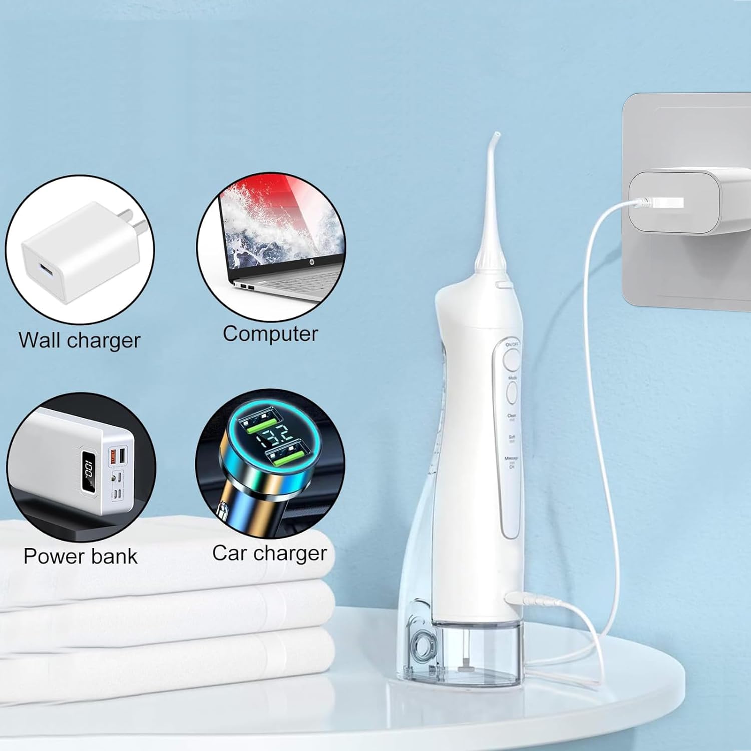 USB Charging Cable for Water Flosser Portable Cordless Oral Irrigator Replacement Charger for Nicwell, Fairywill, Aquasonic, Nicefeel, Oralfree, MOSPRO, Cremax, Tovendor, Hangsun, Insmart, Zerhunt - Image 7